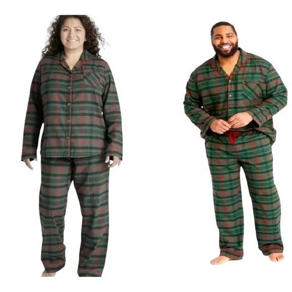 Hearth & Hand Unisex Cotton Plaid Pajama 2PC Set 5XL (606) - Picture 1 of 10